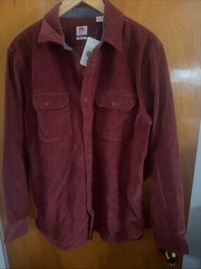 Levis Corduroy Shirt Mens Medium Brown